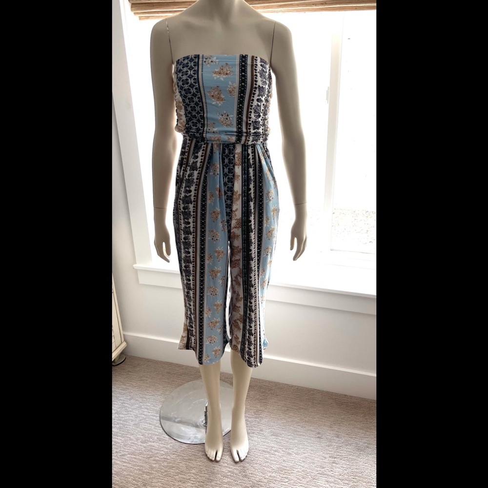 NWT J FOR JUSTIFY TUBE WIDE LEG CROP ROMPER - Picture 2 of 4